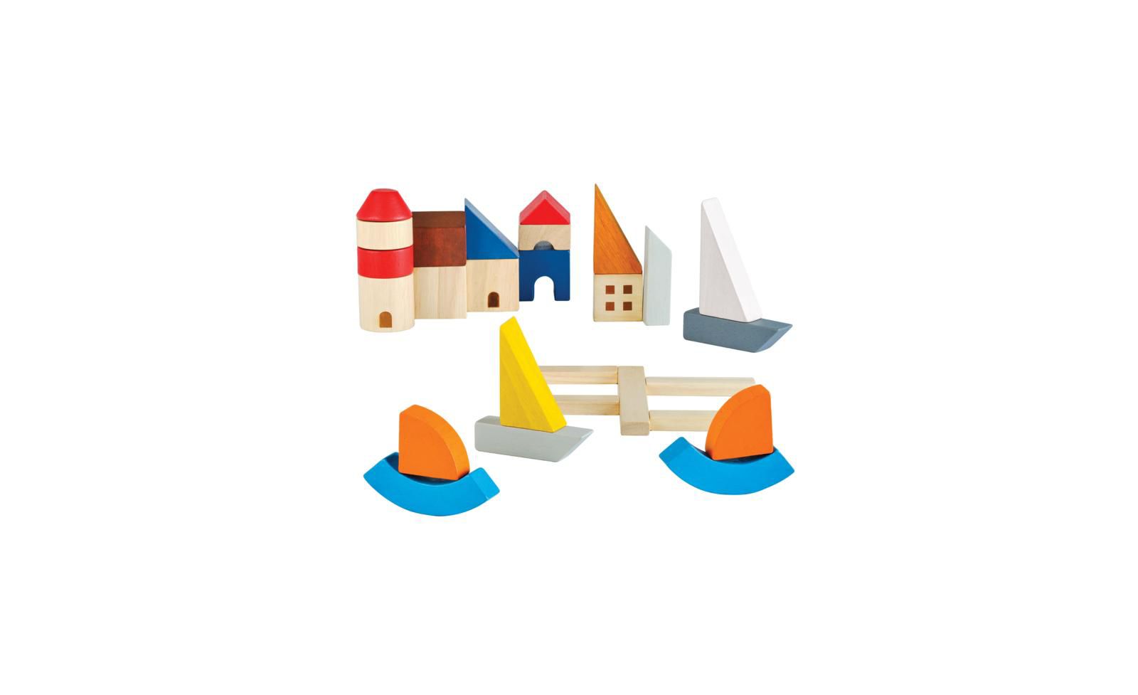Деревянные блоки PlanToys Marina Blocks