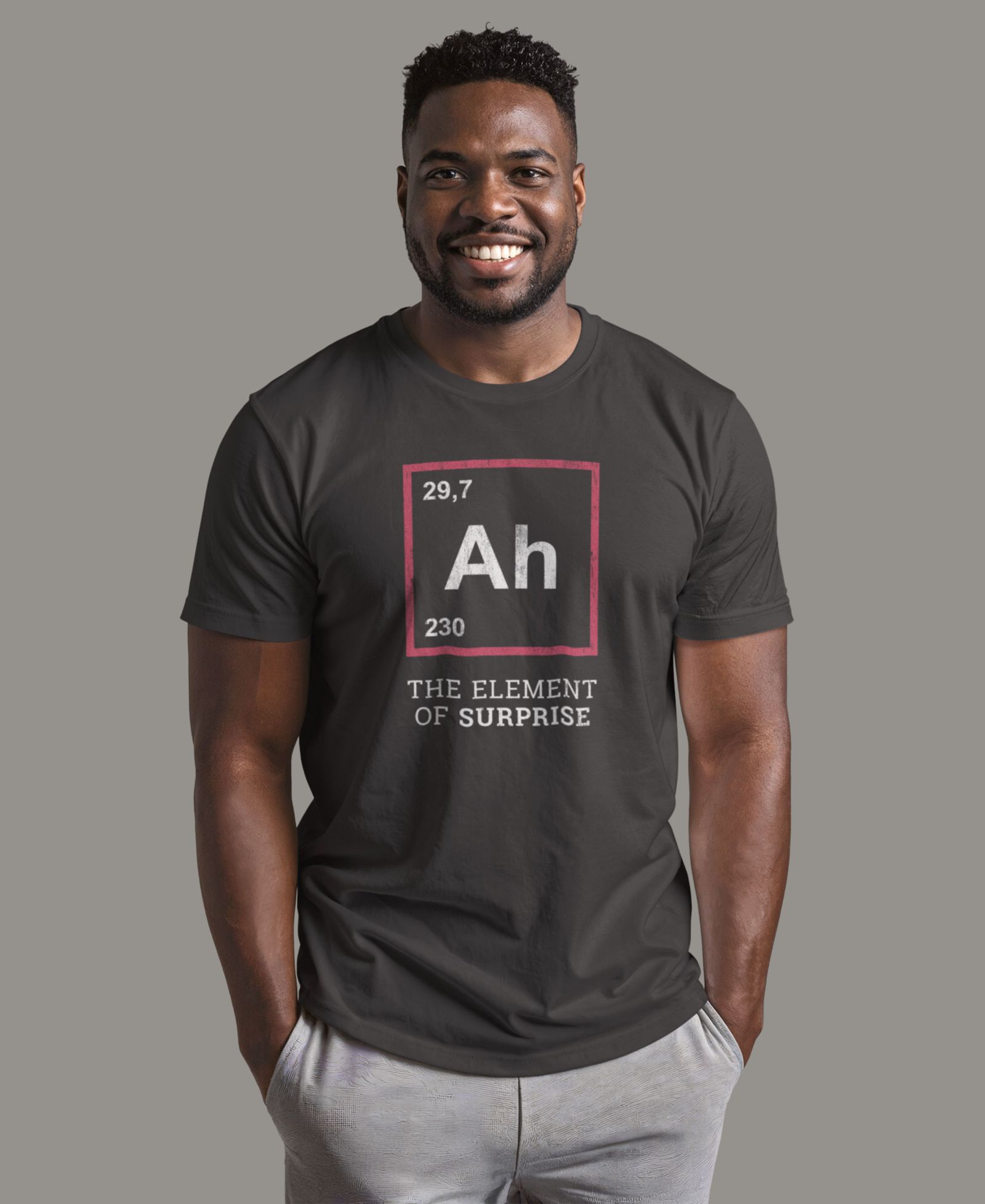 Мужская футболка Design By Humans Ah The Element Of Surprise Short-Sleeve T-Shirt