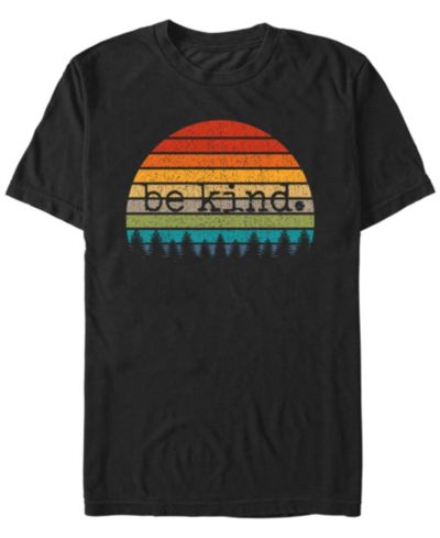 Футболка Design By Humans Men's Uplifting Retro Sun Vintage Be Kind Happy Positive Gift Short Sleeve