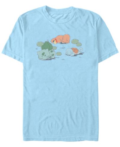 Мужская футболка Pokémon Bulbasaur Charmander Squirtle Short Sleeve