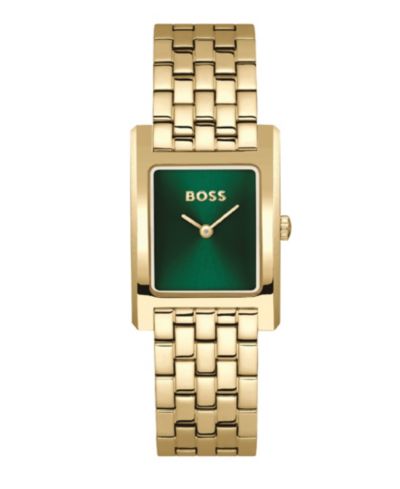 Hugo Boss Женские часы Lucy Quartz Basic Slim, золотое напыление, 23mm