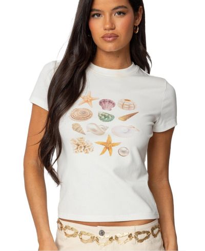 Edikted Women's Seashells Graphic T Shirt