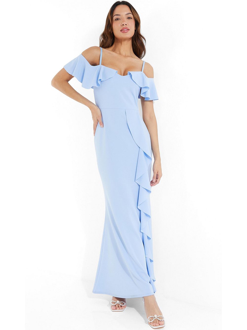 Женское платье QUIZ Scuba Crepe Cold Shoulder