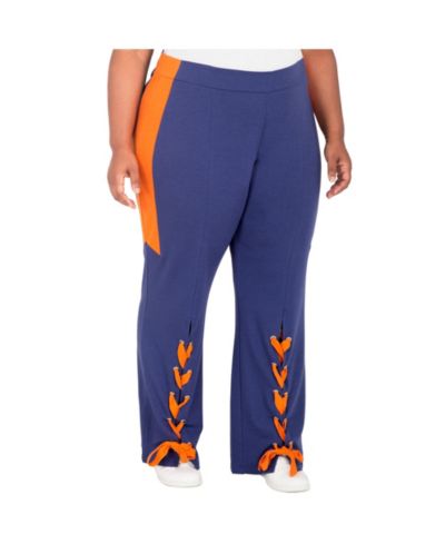 Женские брюки Poetic Justice Plus Size Side Stripe Lace Up Hem Pants