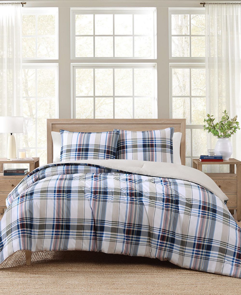 Tommy Hilfiger комплект покрывал Waterbury Plaid Cotton 3-Pc. Full/Queen