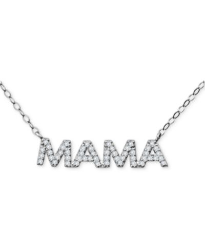 Подвеска Giani Bernini Cubic Zirconia Mama в позолоченном серебре 18k Gold-Plated Sterling Silver, 16" + 2" extender