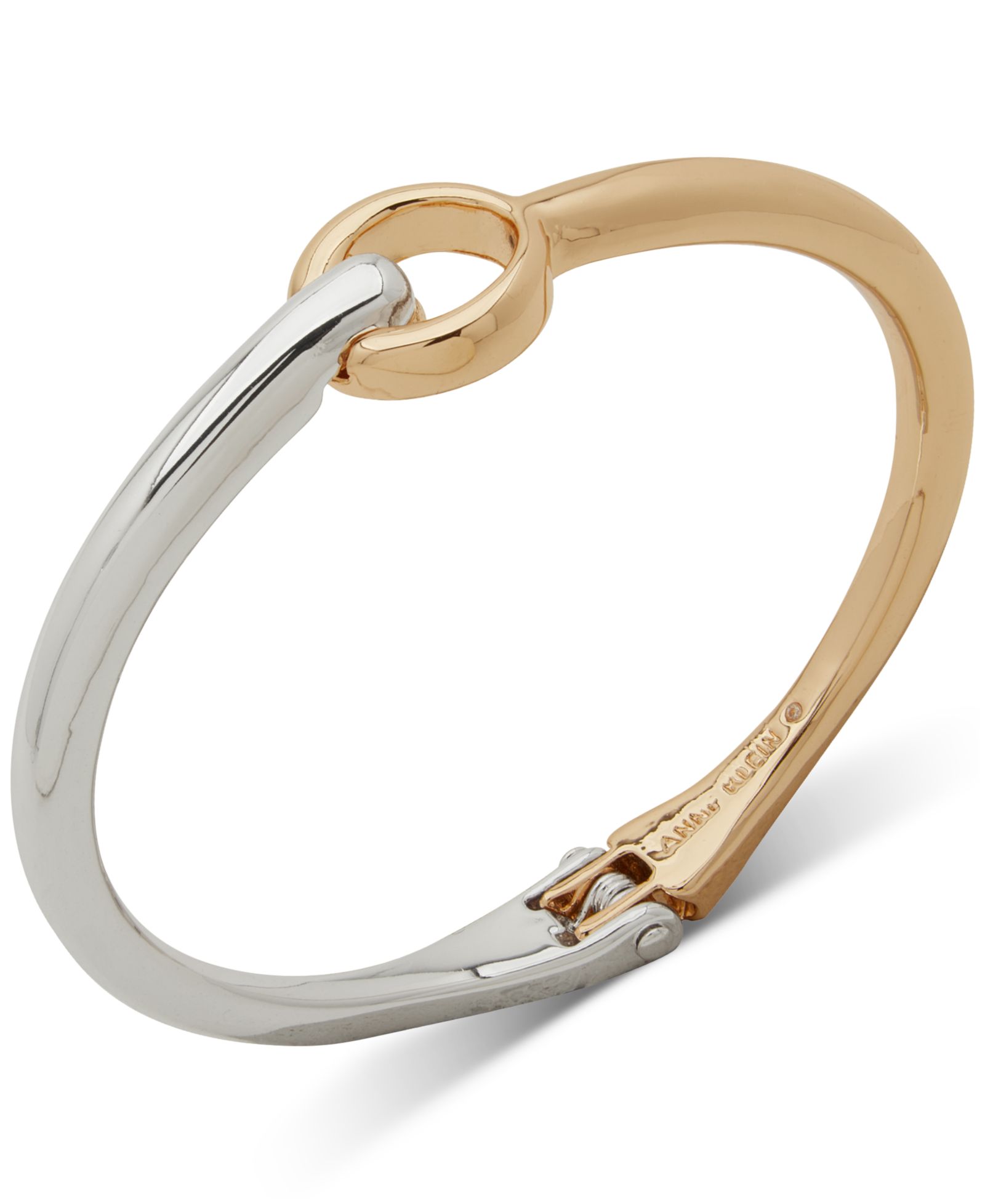 Браслет Anne Klein Two-Tone Open Hinged Bangle