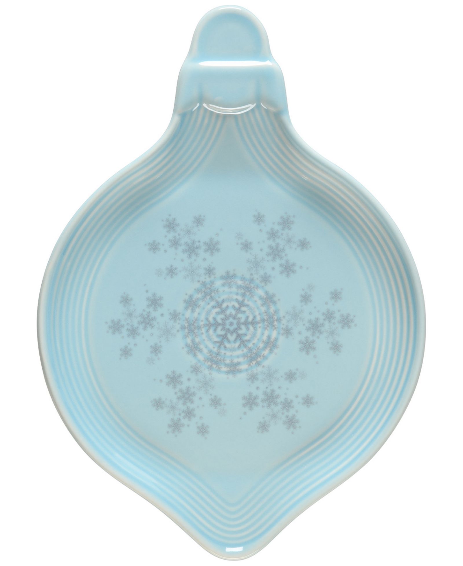 Fiesta Sky Snowflakes Ornament Shaped Plate, Exclusively at Macy's