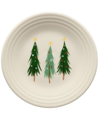 Fiesta Jolly Christmas Three Trees Classic Rim Luncheon Plate