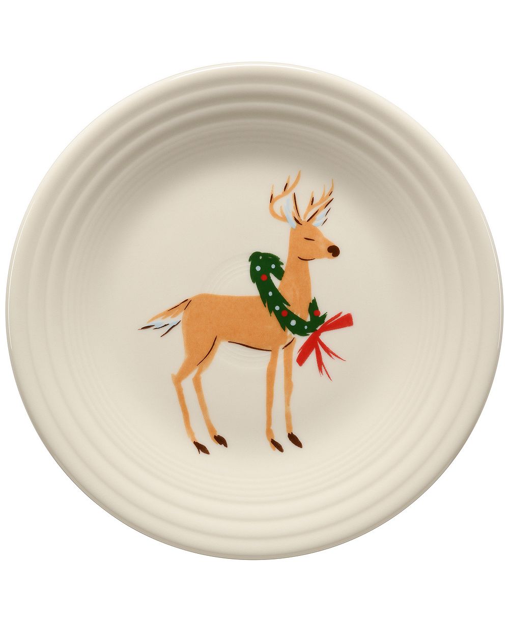 Fiesta Jolly Christmas Reindeer классическая обеденная тарелка с каемкой