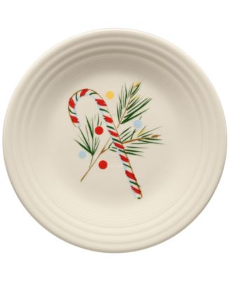 Fiesta Jolly Christmas Candy Cane Classic Rim Luncheon Plate