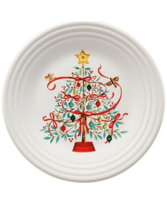 Fiesta Holly Berry Christmas Tree Classic Rim Luncheon Plate