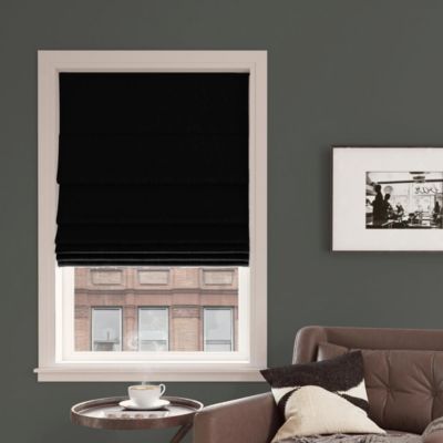 Sun Zero Morin Velvet 100% Blackout Cordless Roman Shade