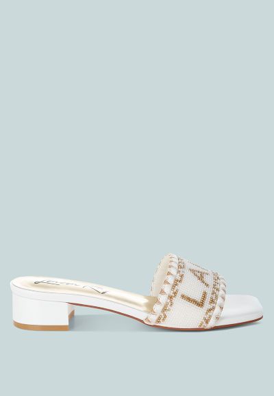 Vacay Babe Lake Como бисерные босоножки slip-on