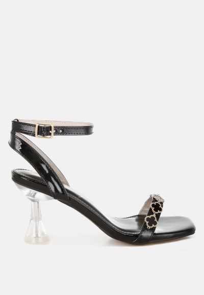 London Rag Womens Ebina Charm Detail Spool Heels