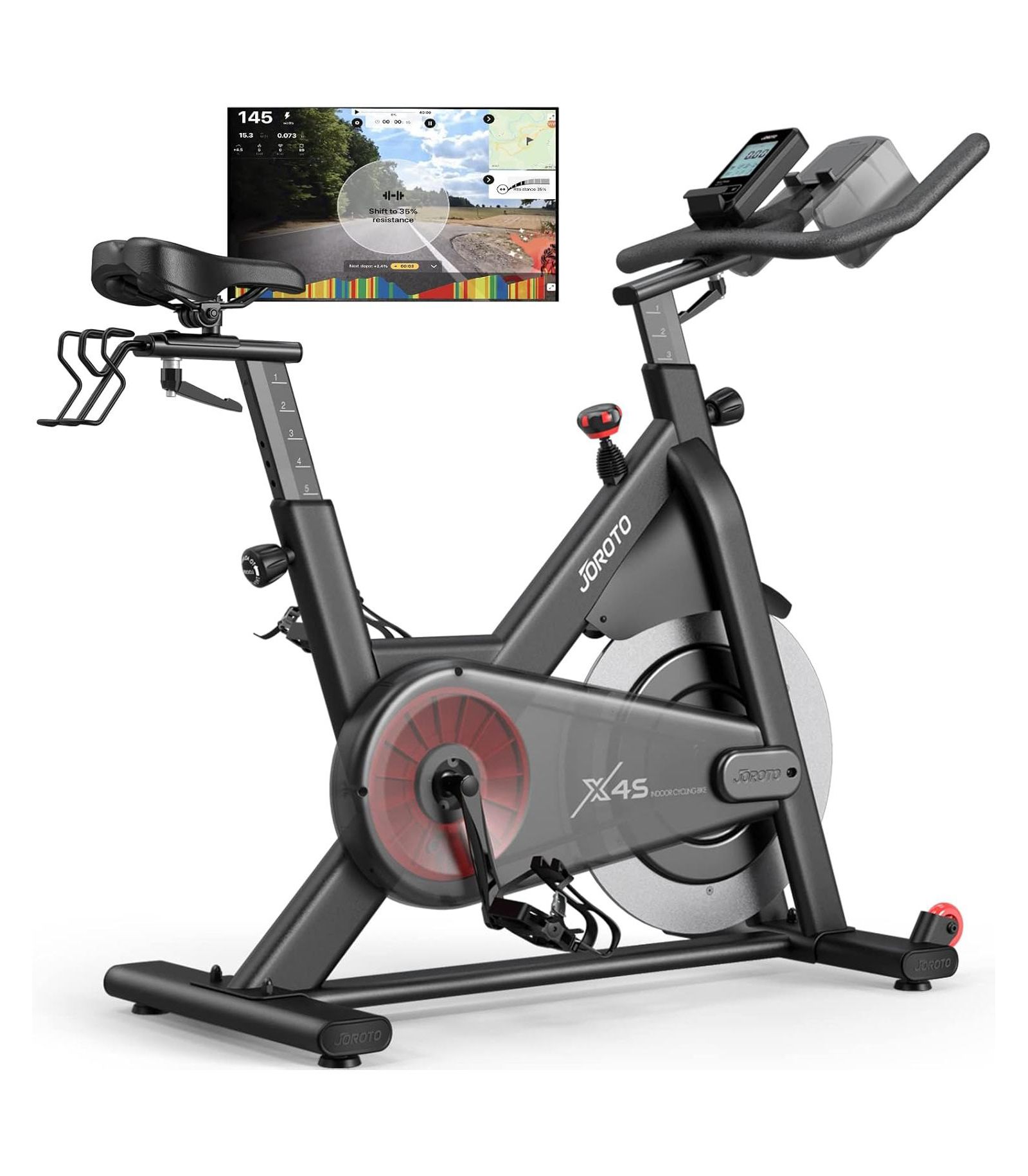Велотренажер JOROTO X2|X2PRO Bluetooth Stationary Indoor Cycling Bike с магнитным сопротивлением 100 уровней