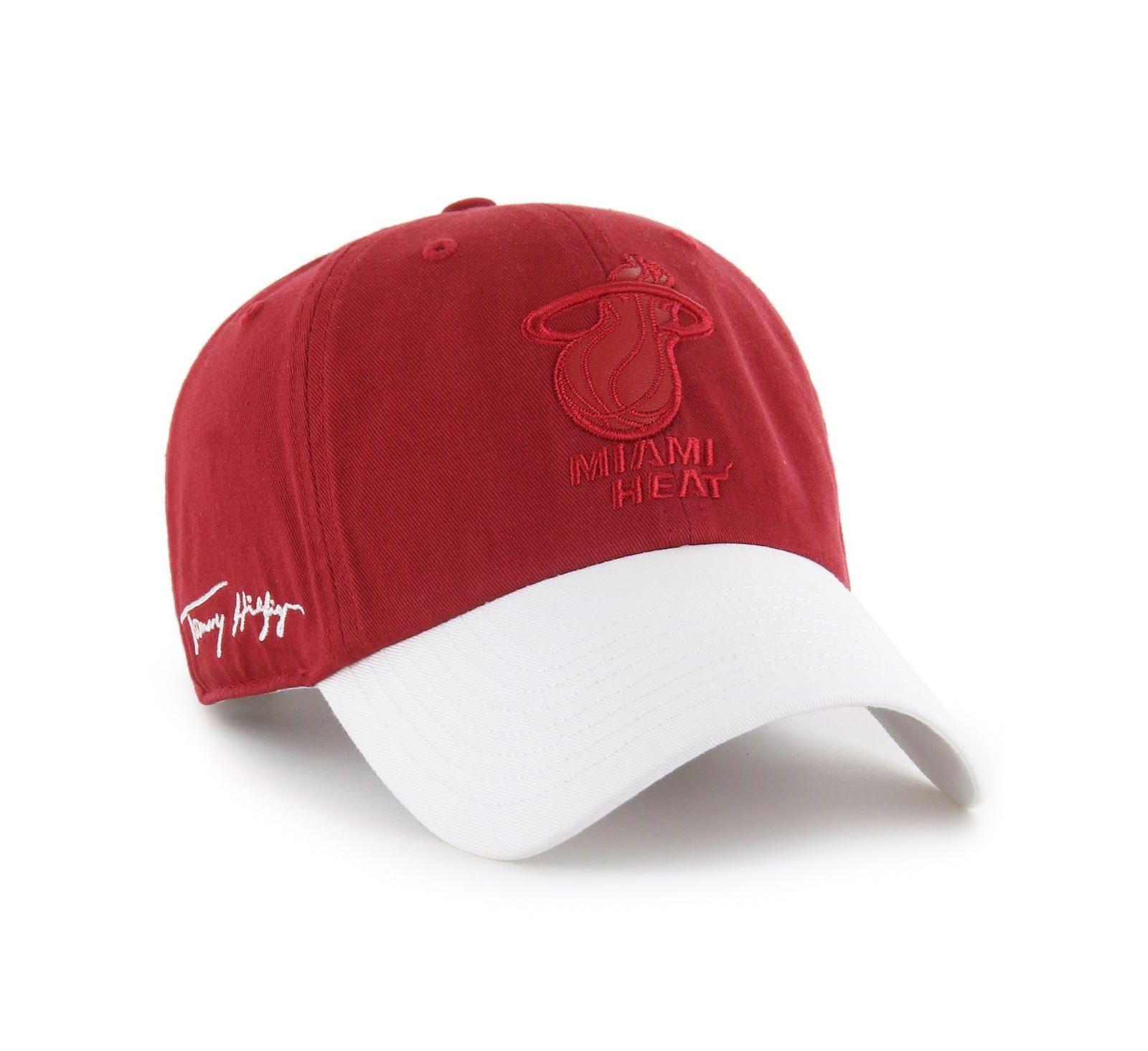 '47 Brand Men's x Tommy Hilfiger Red/White Miami Heat Courtside Cleanup Adjustable Hat