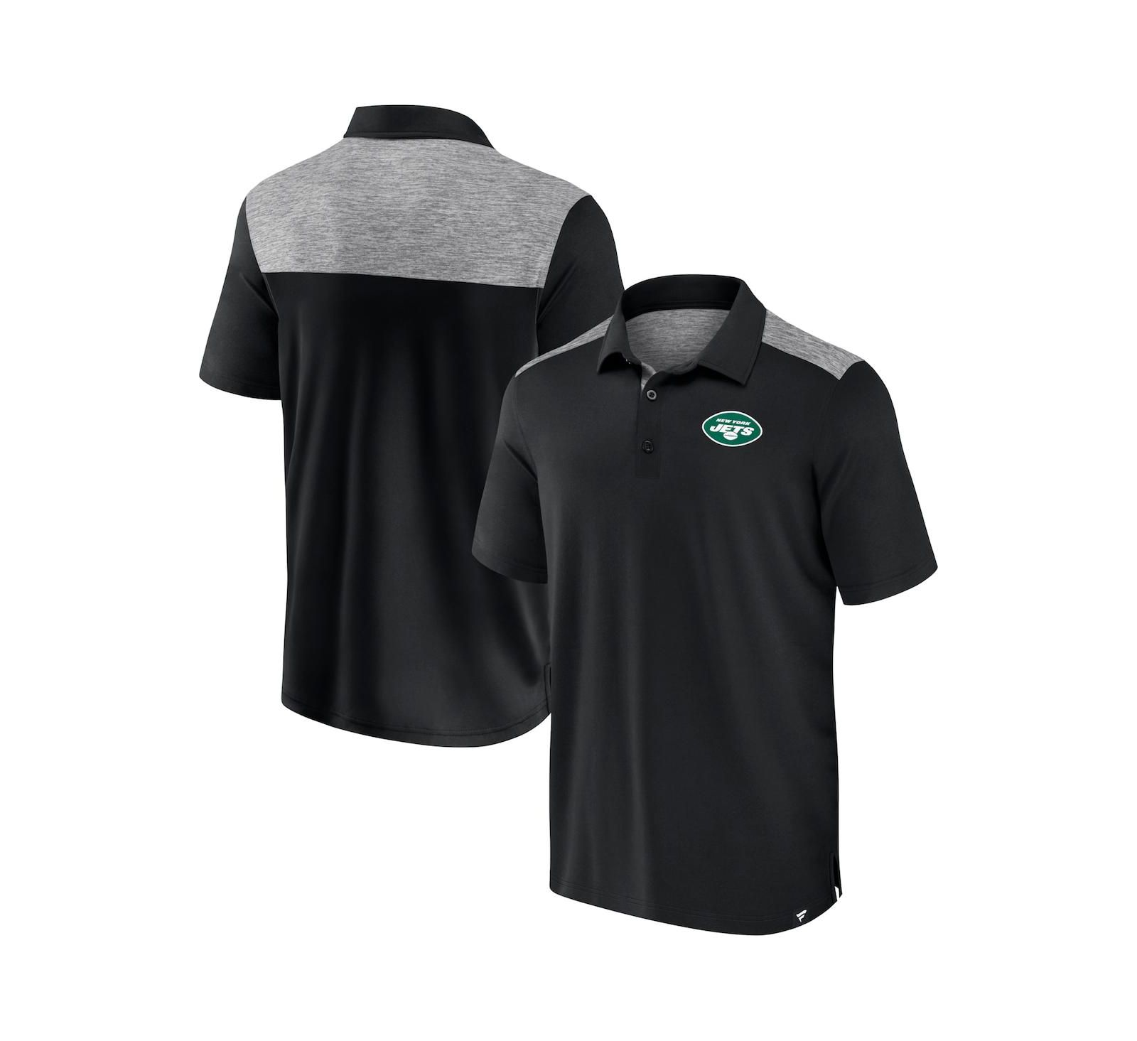 Мужская рубашка-поло Fanatics Black New York Jets Long Shot Polo Shirt