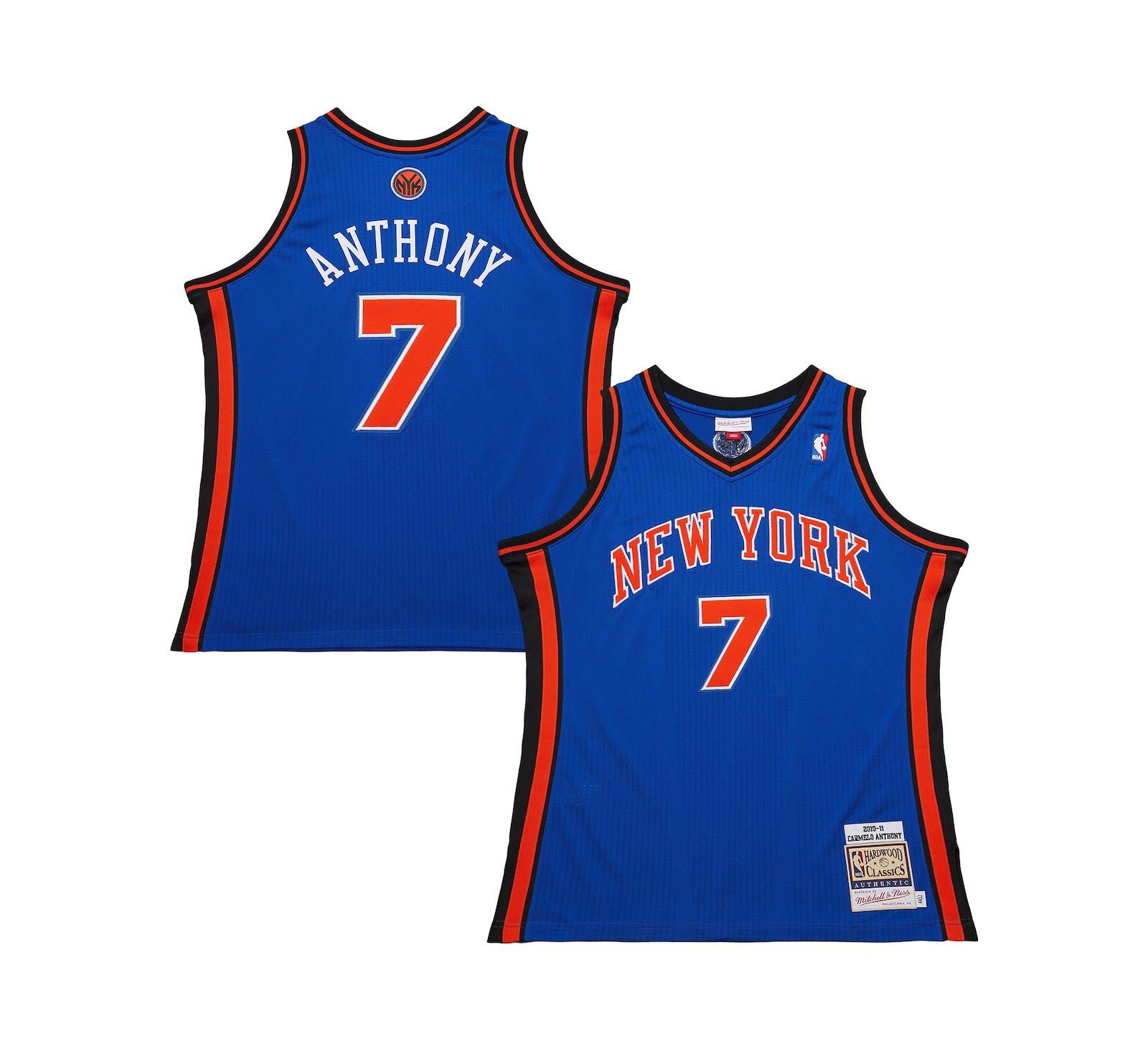 Mitchell & Ness Мужская джерси New York Knicks 2010/11 Hardwood Classics Authentic Carmelo Anthony Royal