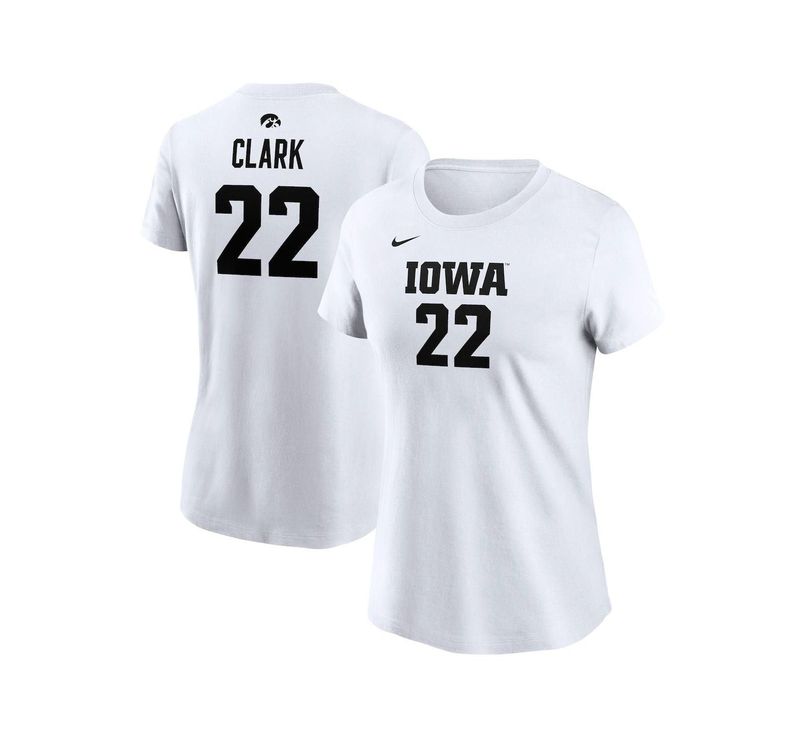 Nike Women's Caitlin Clark White Iowa Hawkeyes Retired Player Name & Number T-Shirt