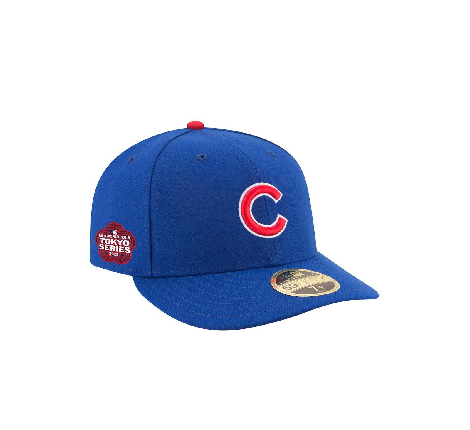 Мужская кепка New Era Chicago Cubs 2025 MLB World Tour: Tokyo Series Side Patch Low Profile 59Fifty Fitted Royal