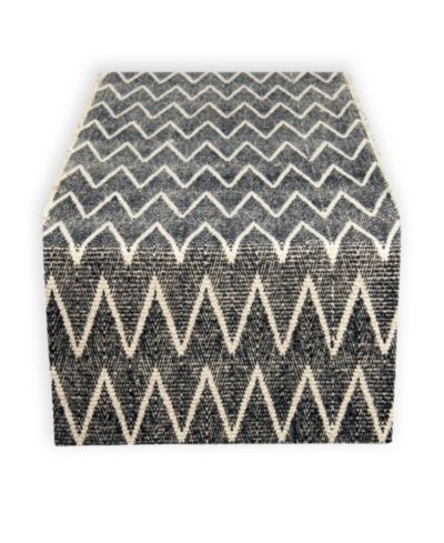 Дорожка для стола Tableau Black Zig Zag, 72" x 14"