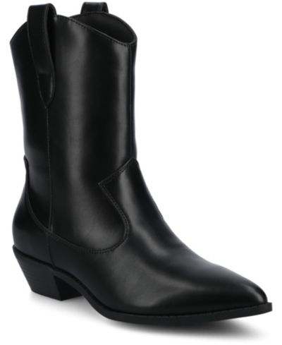 Journee Collection Women's Fritzie Western Block Heel Booties