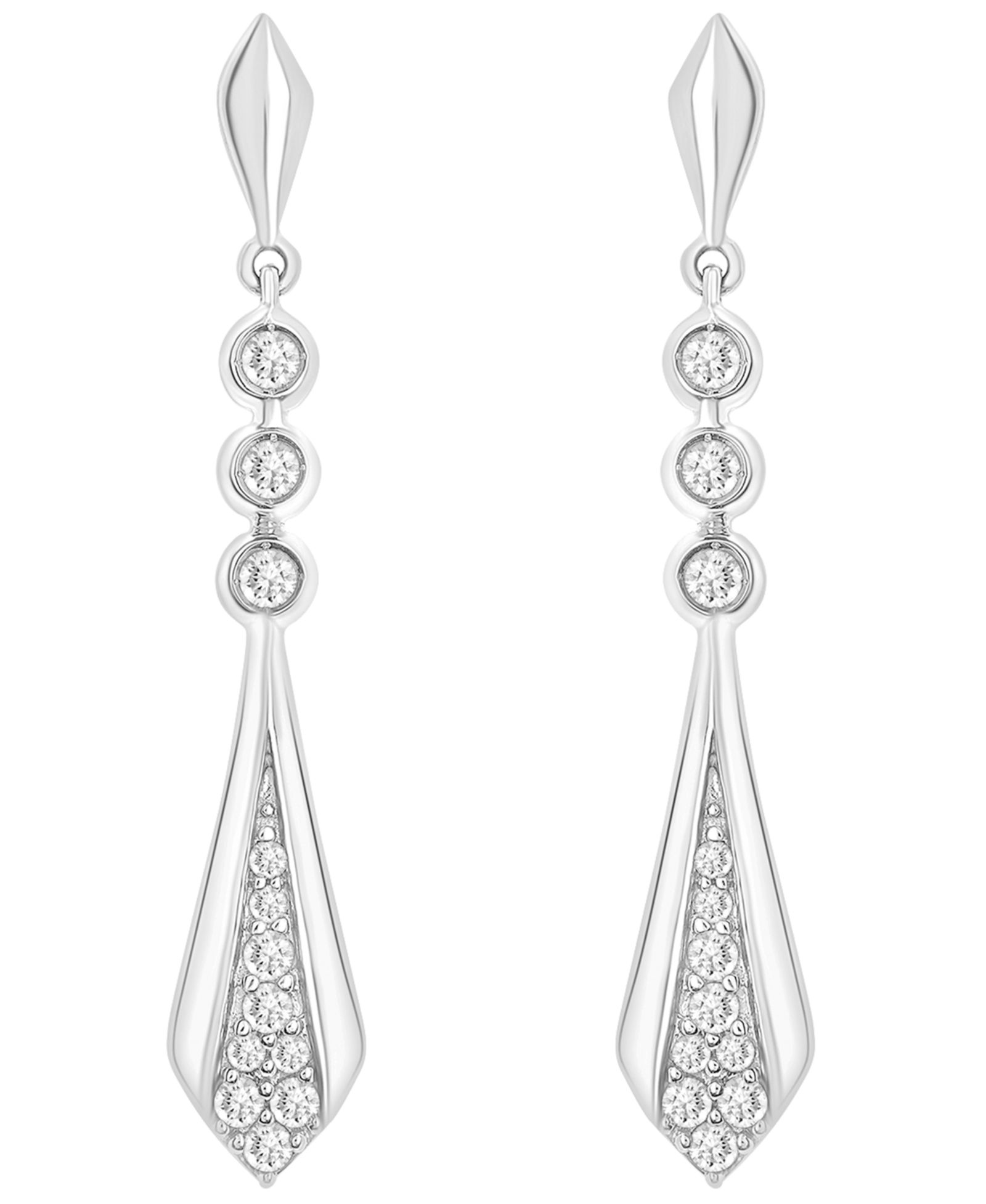Серьги-подвески Wrapped in Love Diamond Flare (1/4 ct. tw) в 14k Gold или 14k White Gold