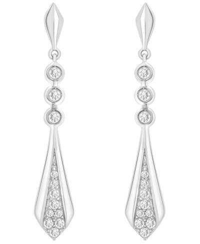 Wrapped in Love Diamond Flare Drop Earrings (1/4 ct. tw) in 14k Gold or 14k White Gold, Exclusively at Macy's