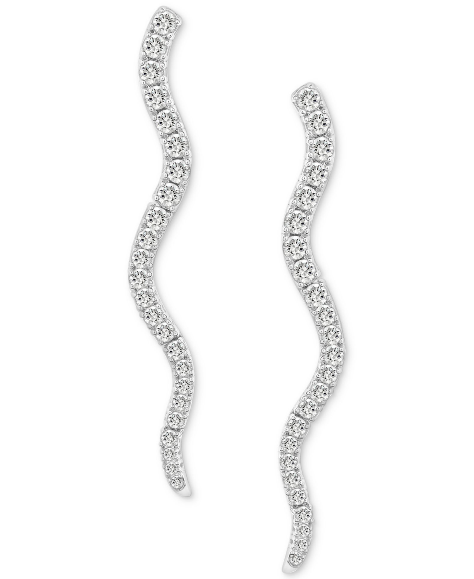 Серьги Wrapped in Love Diamond Wavy Drop (1 ct. t.w.) в 14k White Gold или 14k Yellow Gold