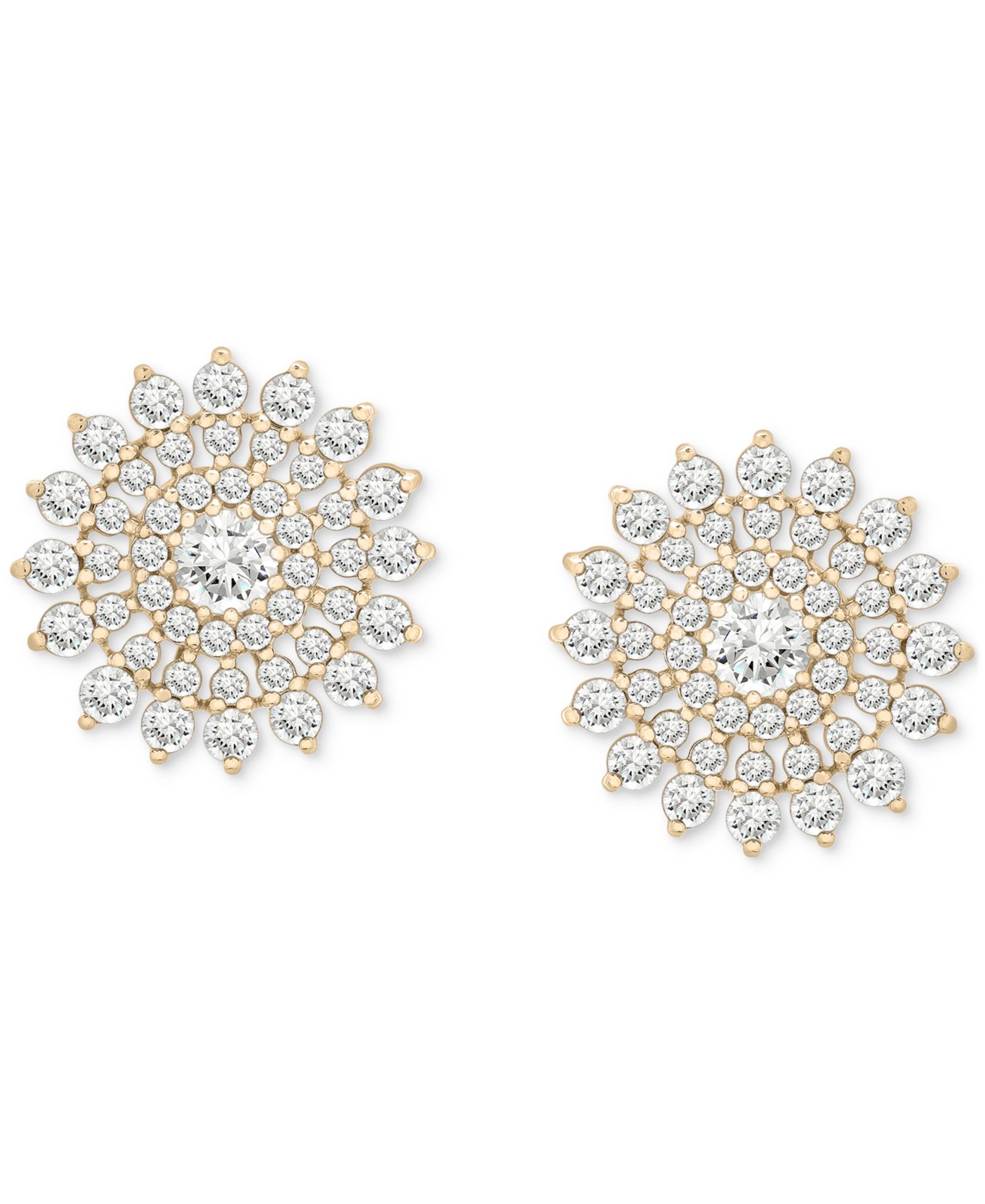 Серьги-гвоздики Wrapped in Love™ Diamond Flower Cluster в 14k желтом или белом золоте