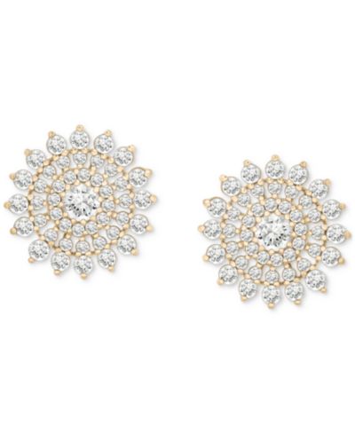 Серьги-гвоздики Wrapped in Love™ Diamond Flower Cluster в 14k желтом или белом золоте