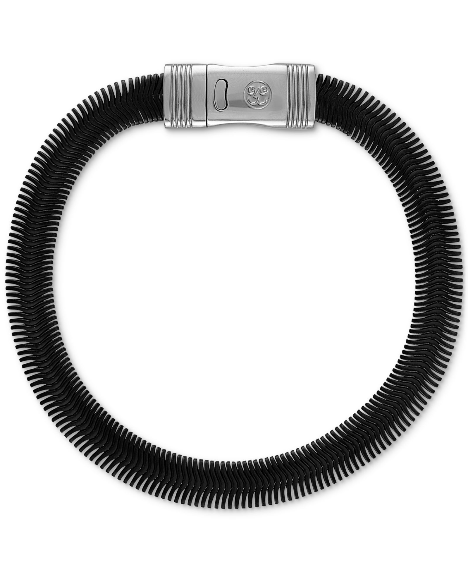 Мужской браслет Esquire Jewelry Flat Snake Chain из черной стали
