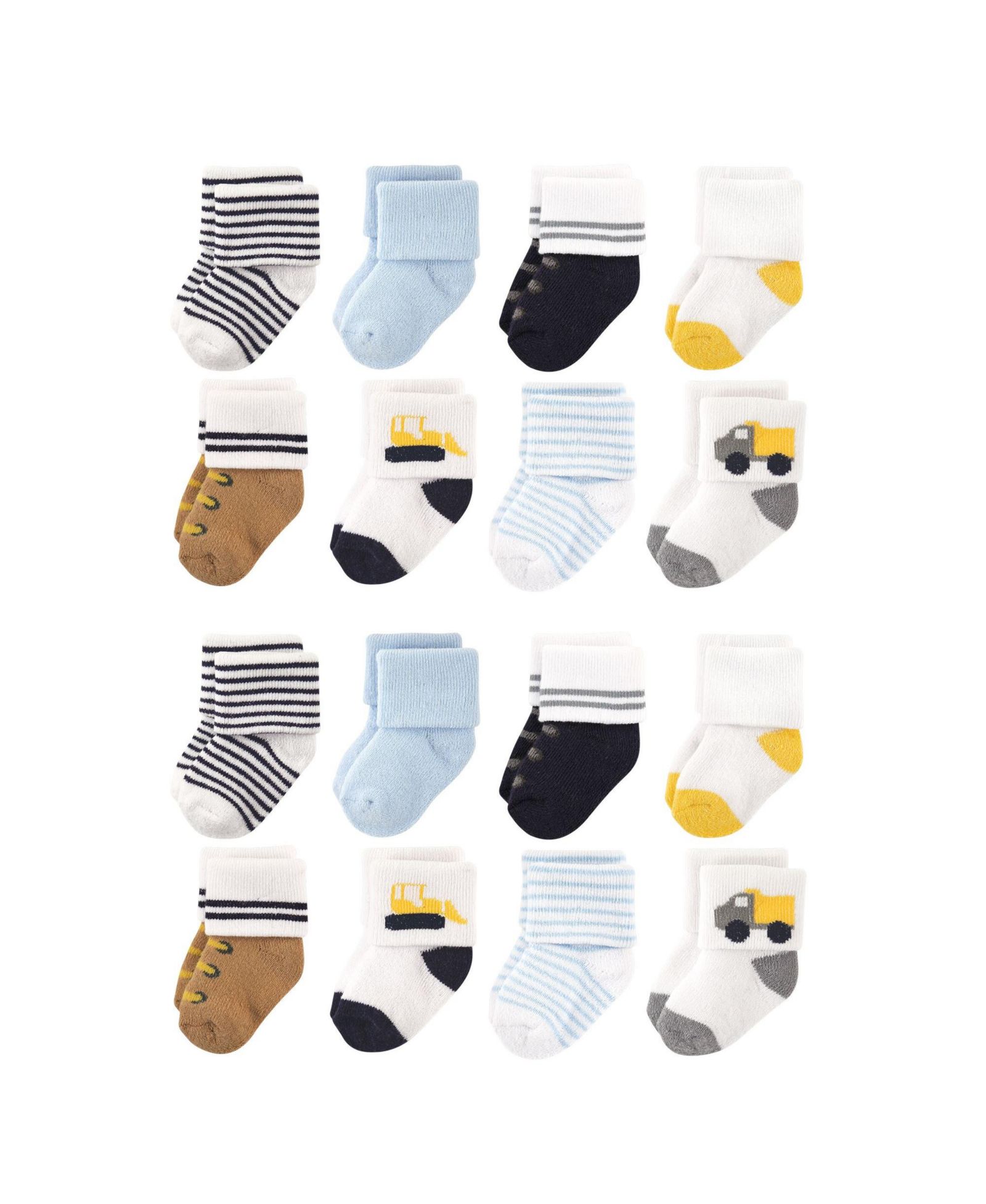 Luvable Friends Baby Boys Terry Fabric Sock Collection 8 Pairs