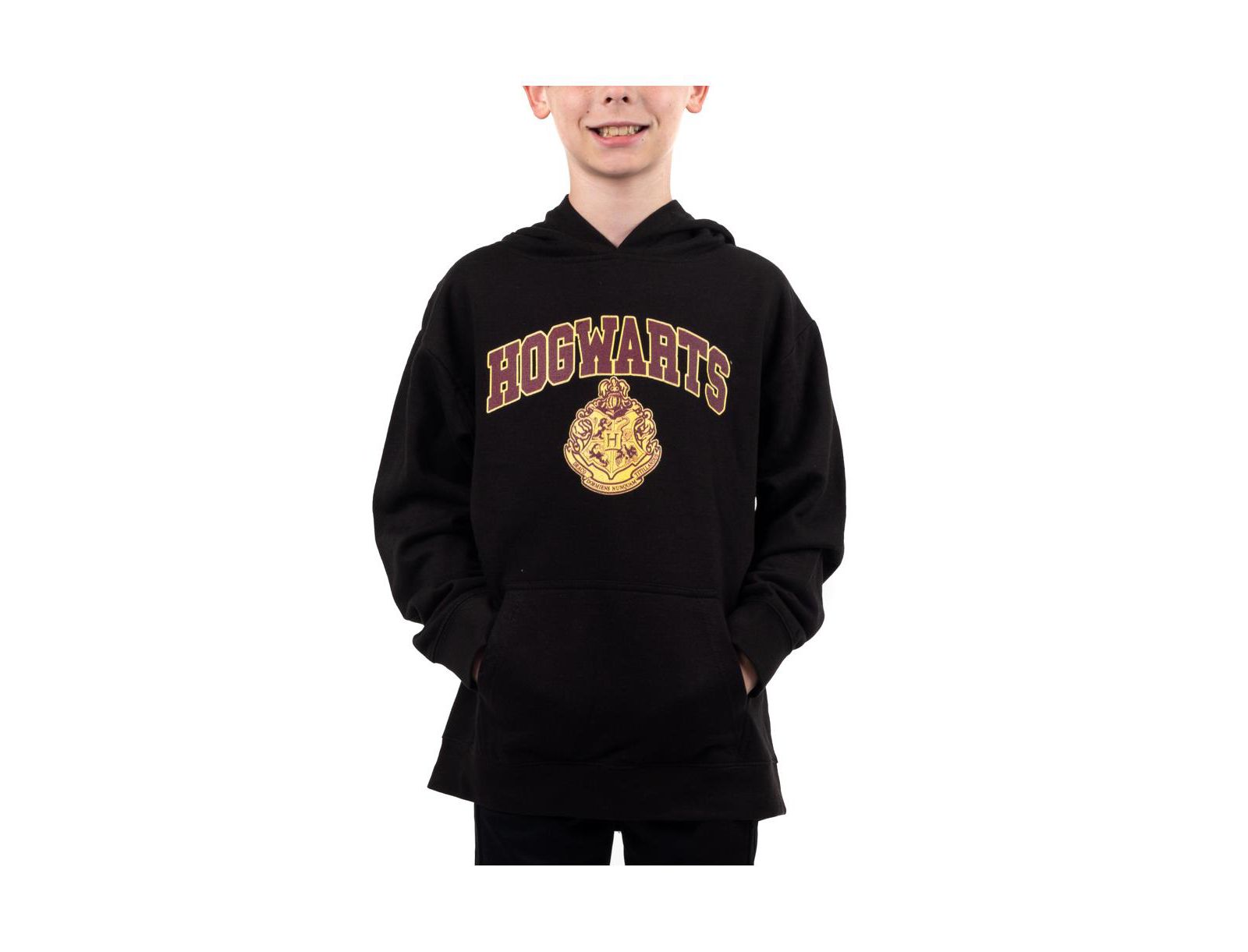Черное худи Harry Potter Hogwarts Crest для мальчиков с капюшоном