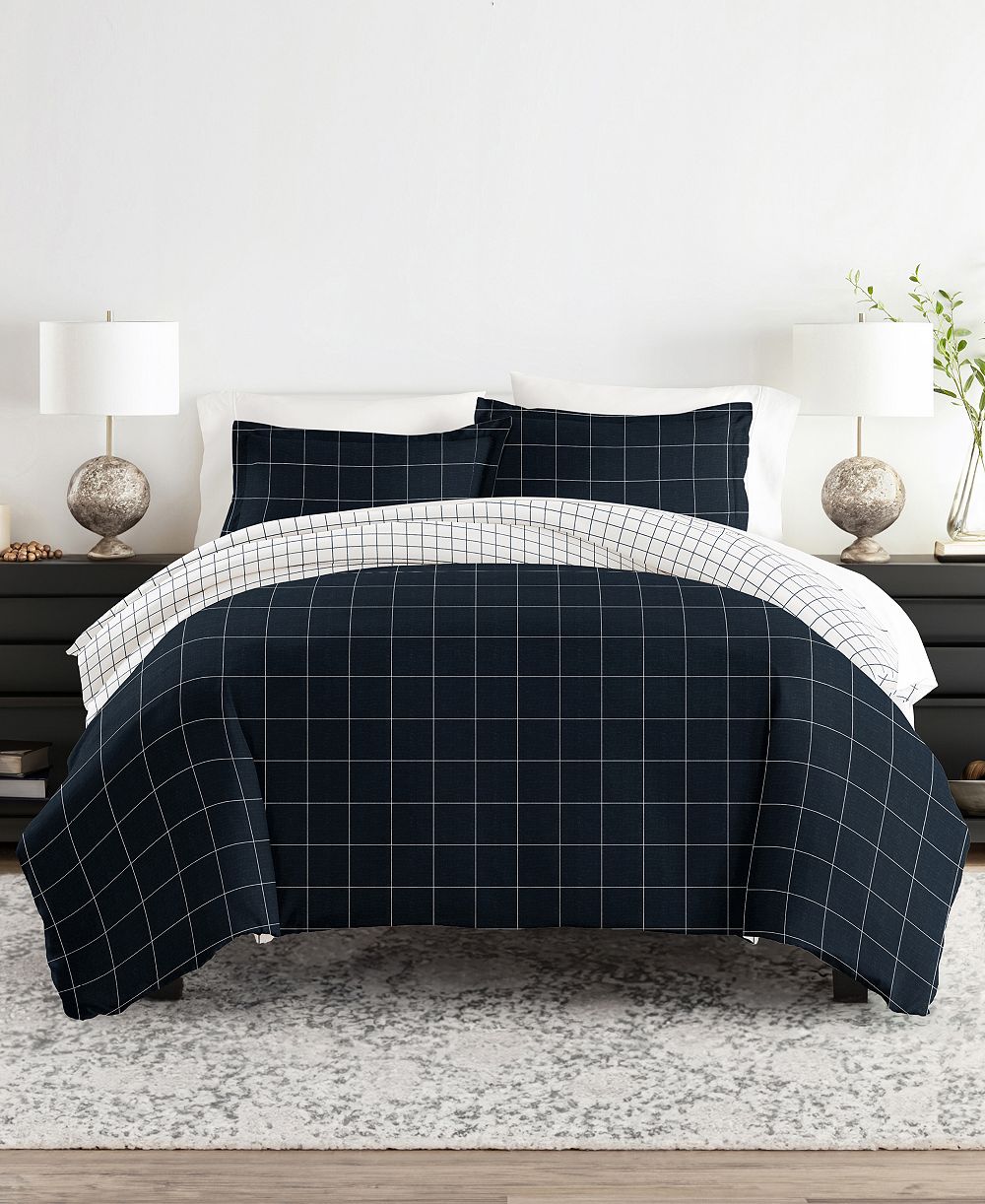 ienjoy Home Timeless Pattern Reversible 3-Pc. Duvet Cover Set, Full/Queen