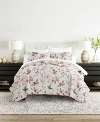 Комплект стеганых покрывал ienjoy Home Russet Floral Reversible 3-Pc., King/California King