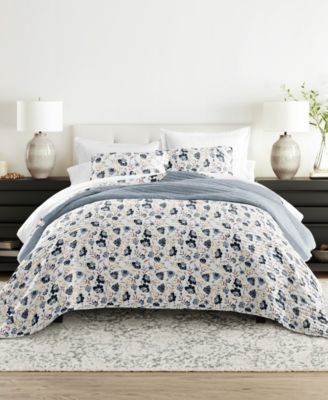 Комплект стеганых покрывал ienjoy Home French Jacobean Reversible 3-Pc., King/California King