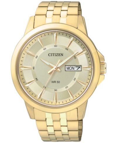 Citizen Men's Gold-Tone Stainless Bracelet Watch 41mm BF2013-56P