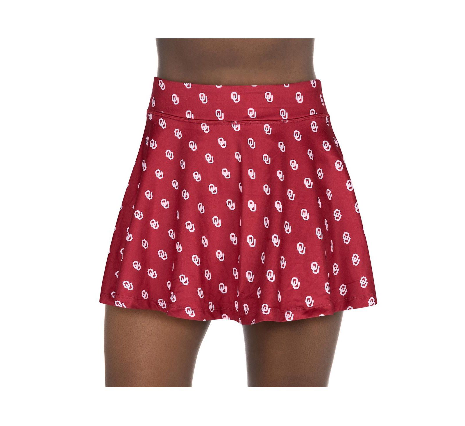 ZooZatz Women's Crimson Oklahoma Sooners All-Over Print Flowy Skort