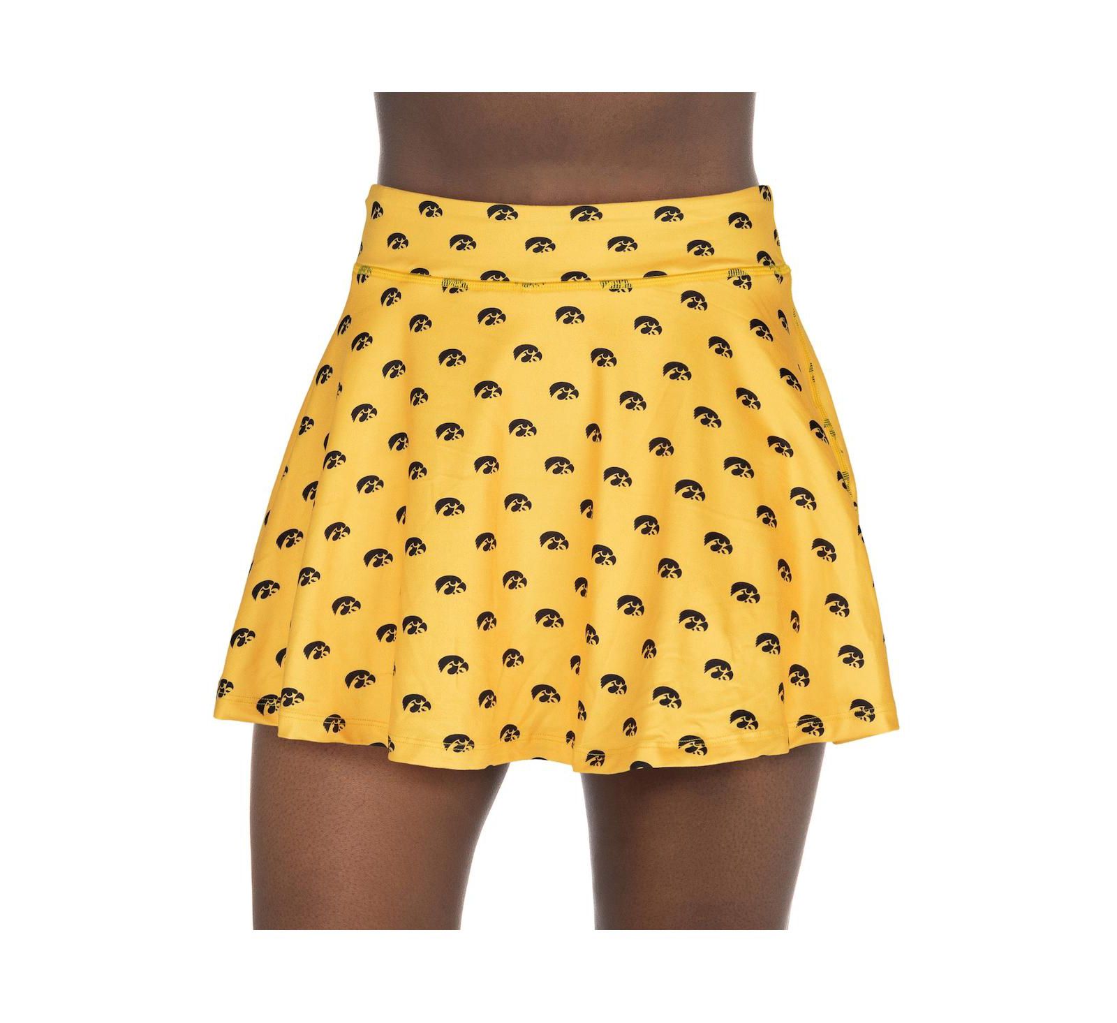 Женская юбка-шорты ZooZatz Gold Iowa Hawkeyes All-Over Print Flowy