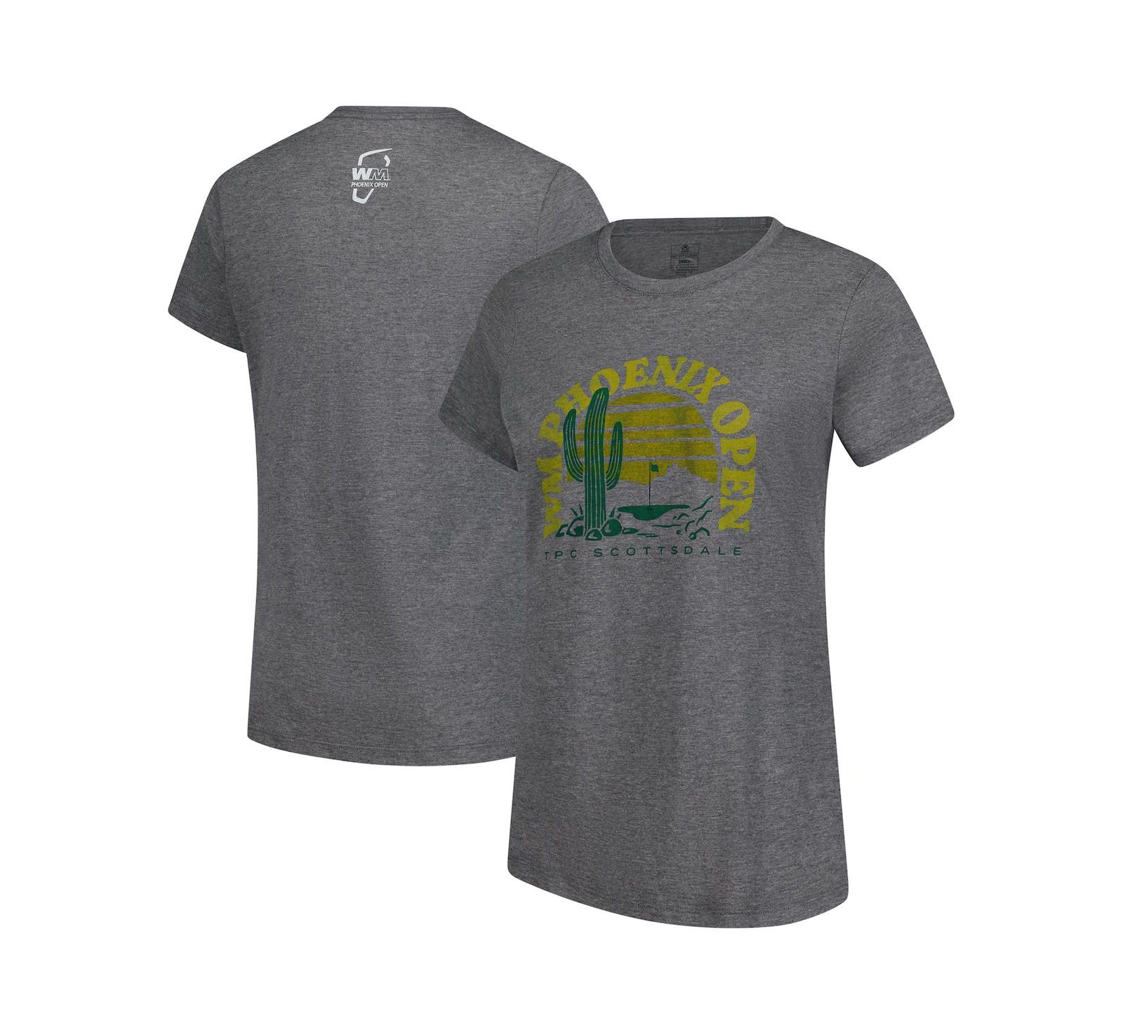 Женская футболка Ahead Heather Gray 2025 WM Phoenix Open Cactus Danby Tri-Blend
