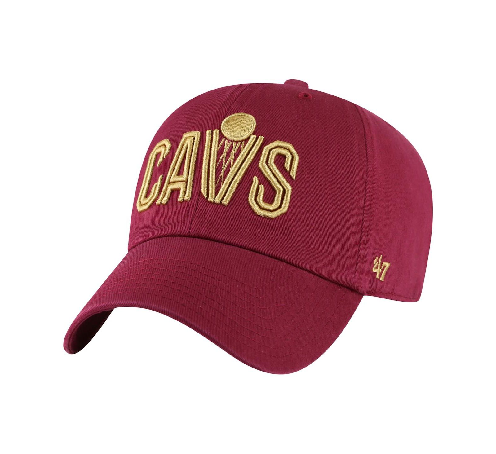 '47 Brand Мужская кепка Cleveland Cavaliers Core Wordmark Clean Up Adjustable Wine
