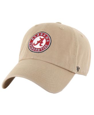 Мужская регулируемая кепка '47 Brand Khaki Alabama Crimson Tide Clean Up