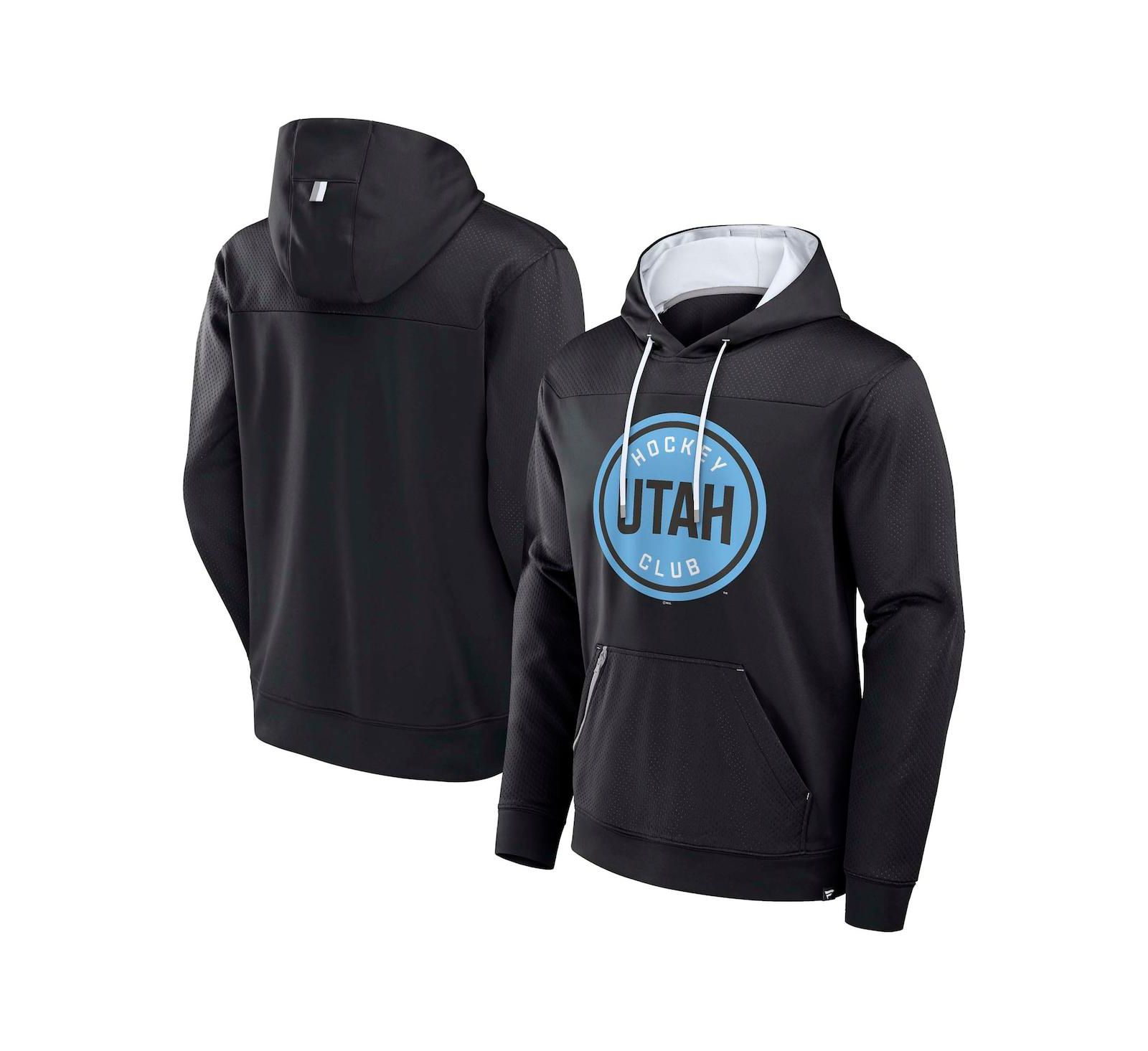 Мужской свитшот Fanatics Black Utah Hockey Club Defender Pullover Hoodie