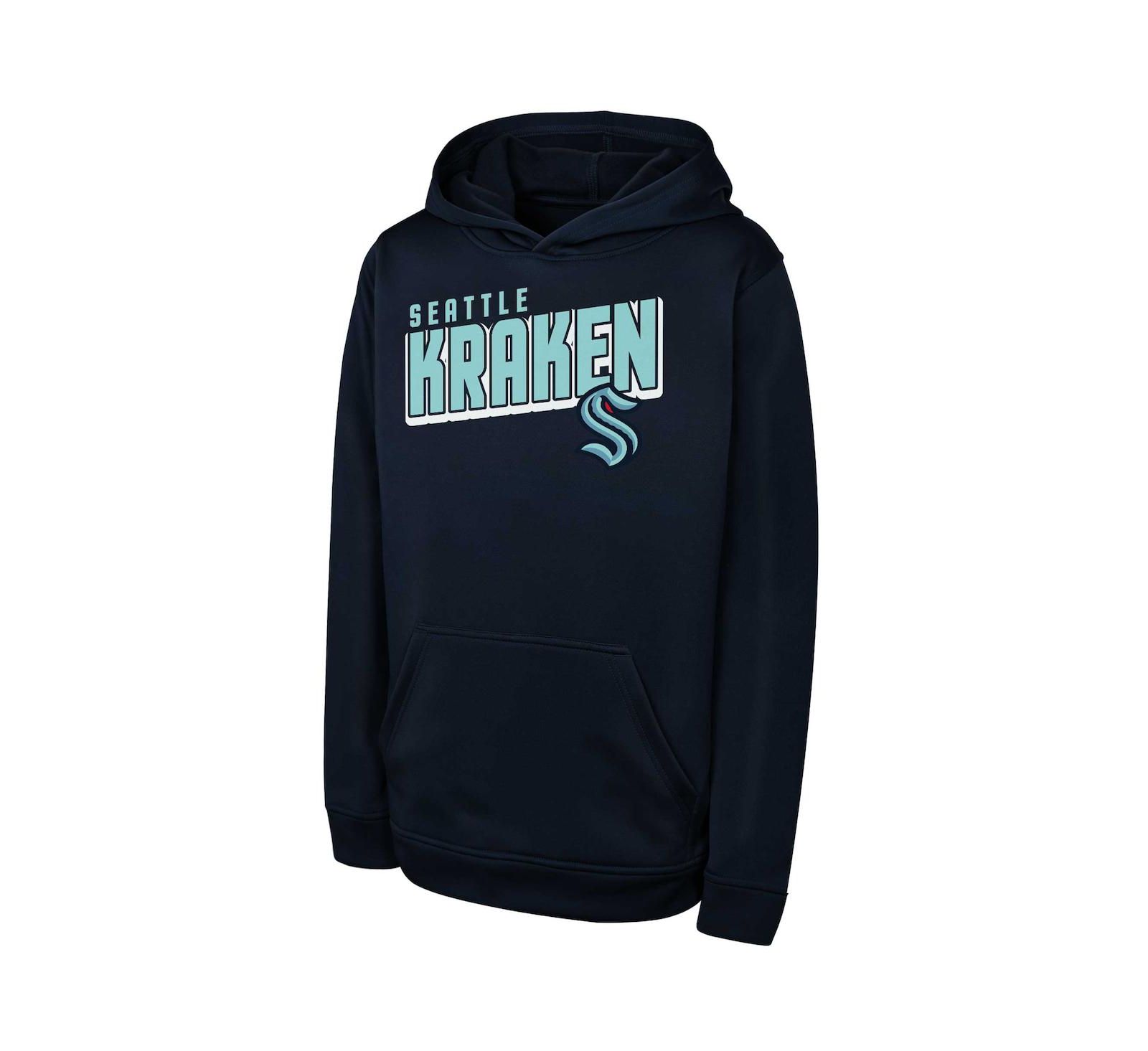 Outerstuff Худи Seattle Kraken Cyber Punk Deep Sea Blue для мальчиков и девочек