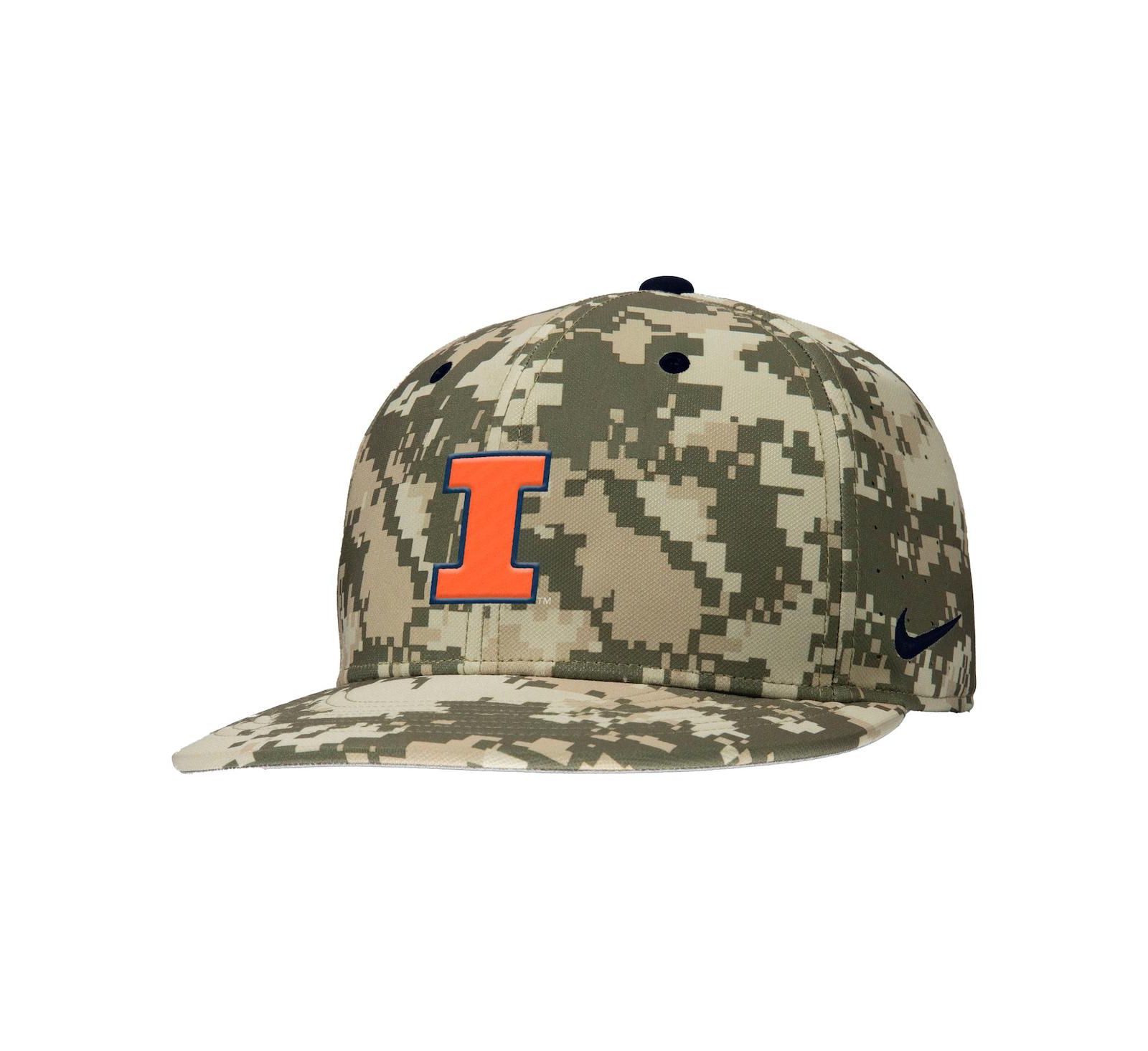 Бейсболка Nike Men's Digital Camo Illinois Fighting Illini Performance Fitted