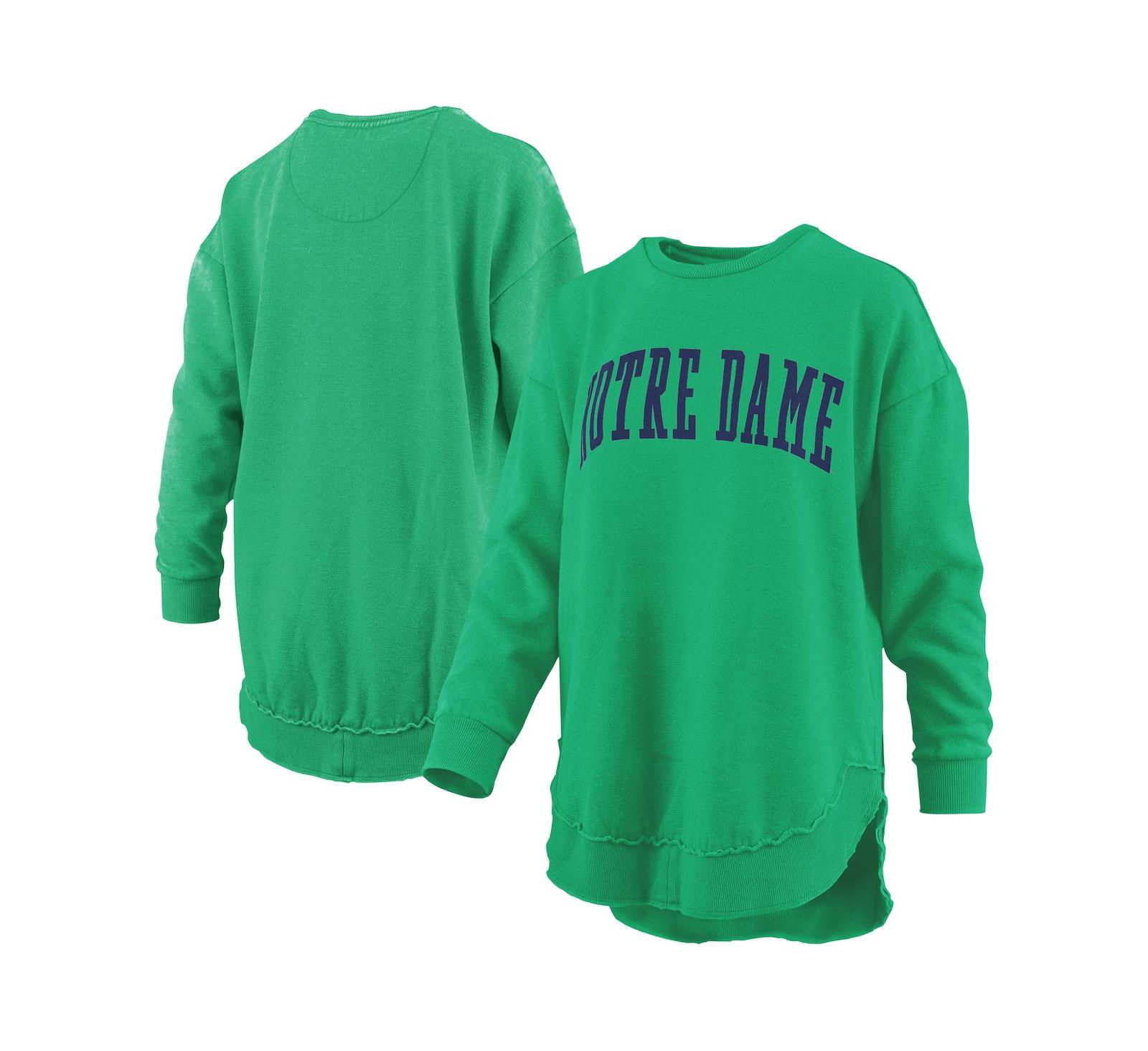 Женская пончо-толстовка Pressbox Notre Dame Fighting Irish Melange из флиса