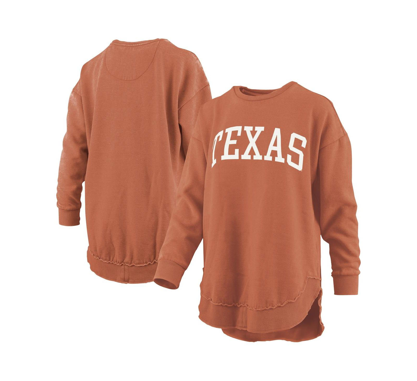 Женский пончо-свитшот Pressbox Texas Orange Texas Longhorns Melange Vintage Fleece