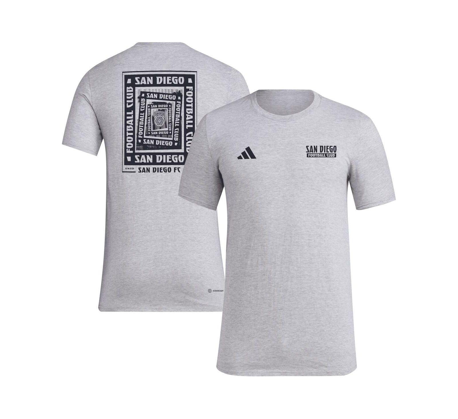 Adidas Men's Gray San Diego FC Local Wrap T-Shirt